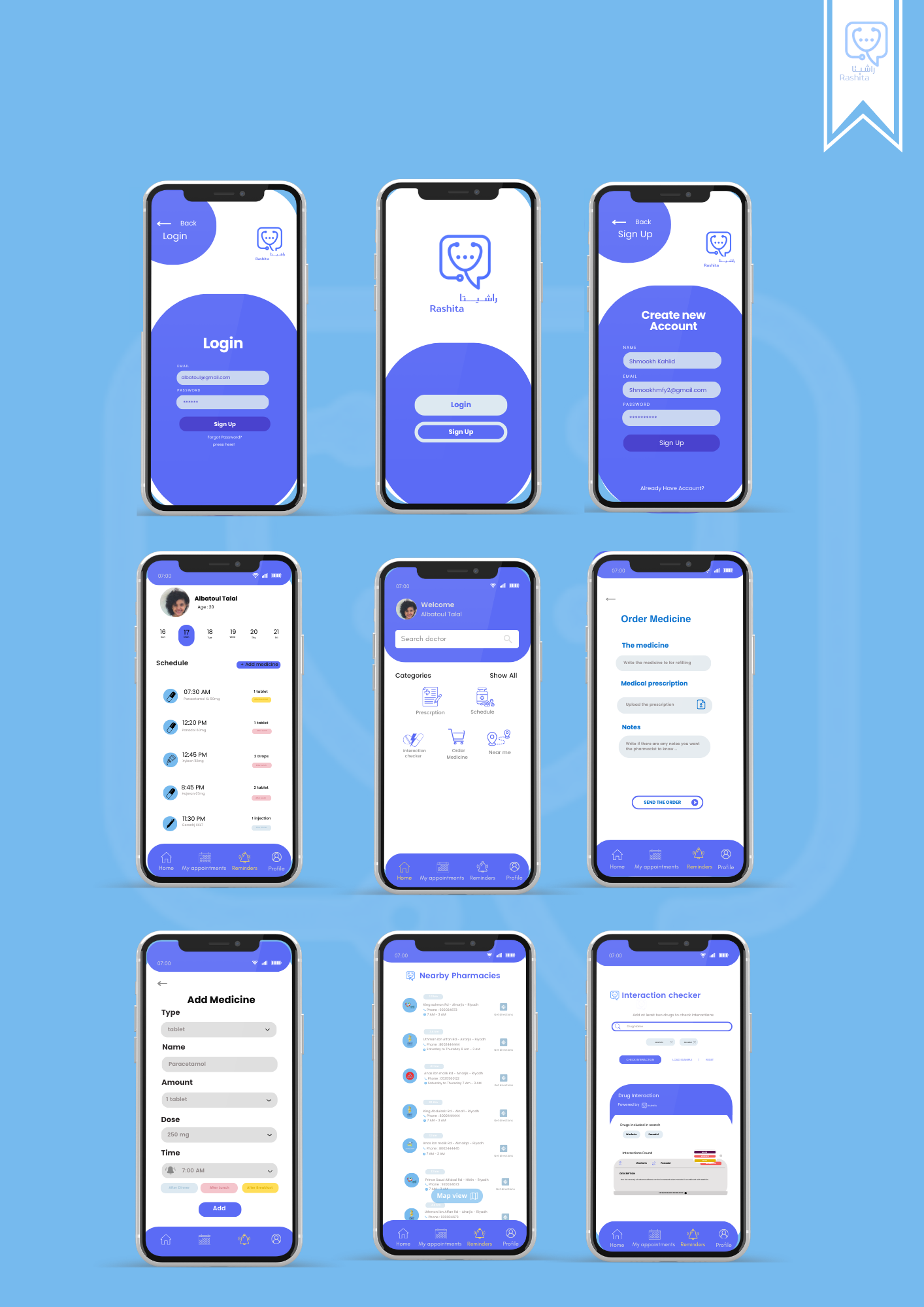 Rashita Project interfaces